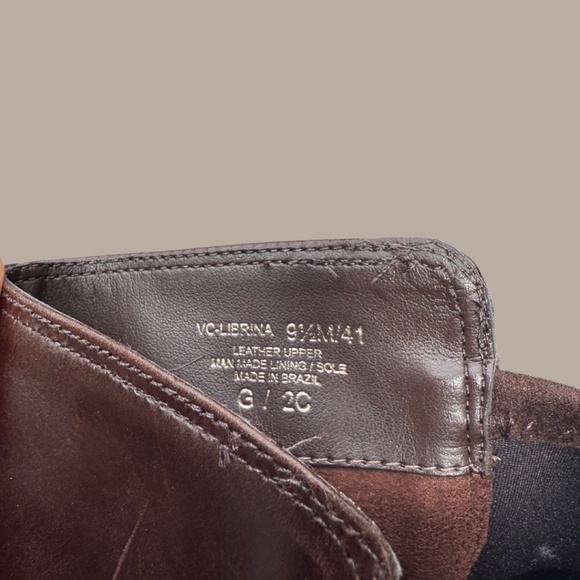 LEATHER Vince Camuto 'Librina" Wide Calf Knee High Boot 9.5 - Picture 4 of 4